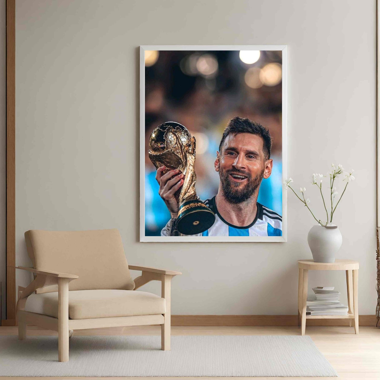 Lionel Messi - With the World cup Trophy