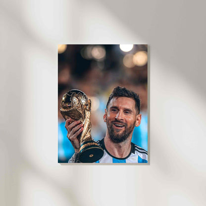 Lionel Messi - With the World cup Trophy