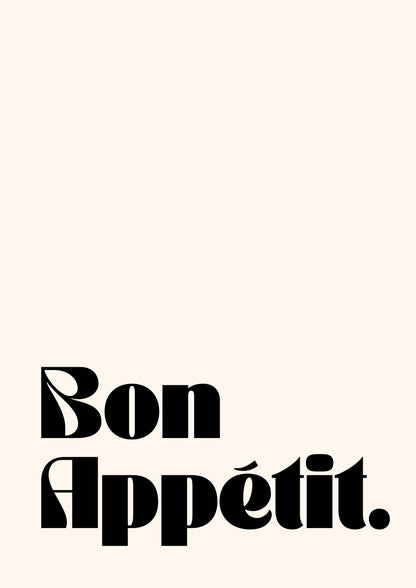 Bon Appetit - Cream/Black