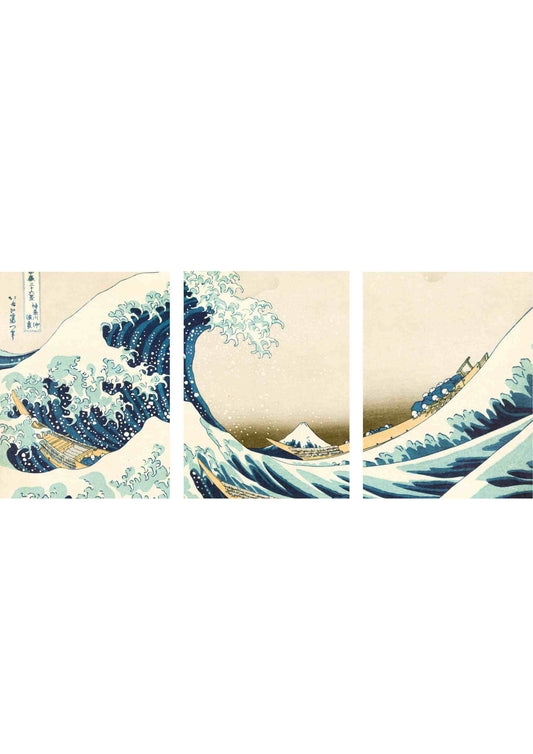 The Great Wave off Kanagawa - Set Of 3