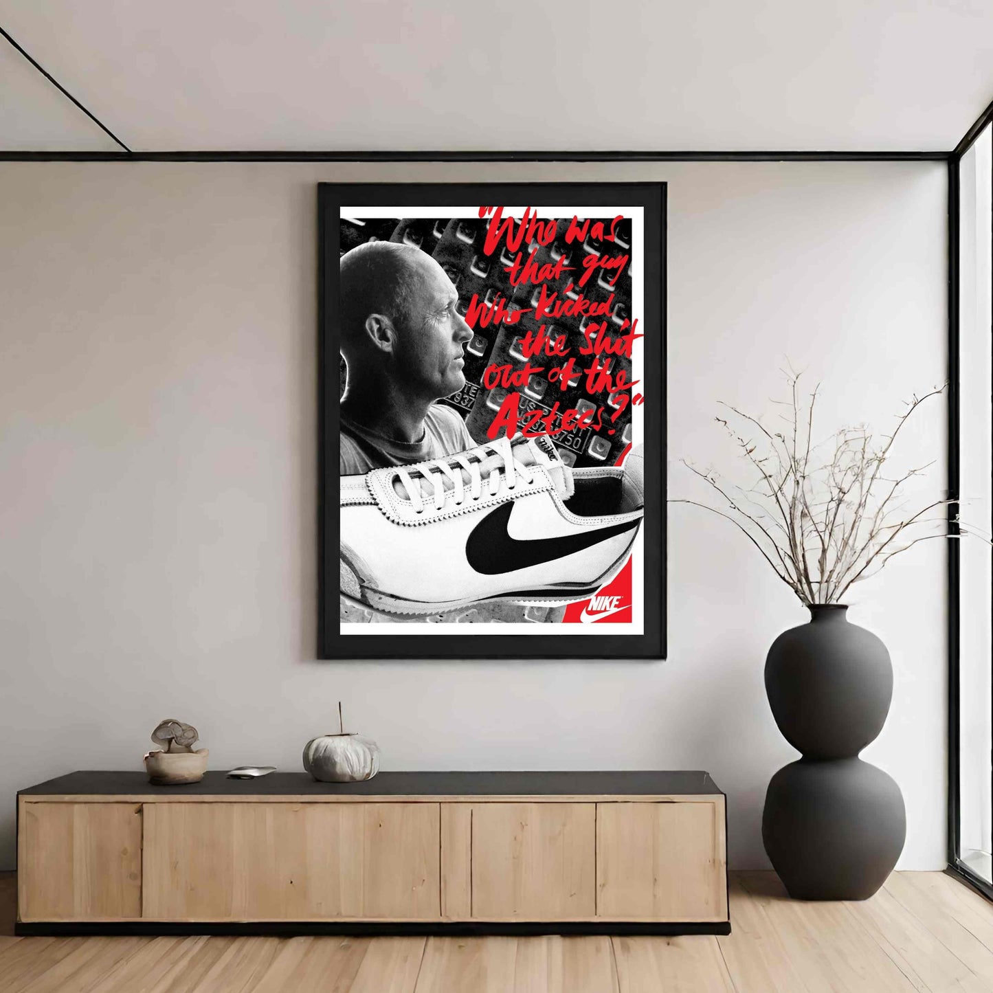 Nike Exhibition Art - Bill Bowerman - Who was that guy who kicked the shit out of the Aztecs?