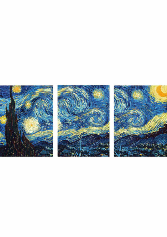 Starry Night Van Gogh - Set of 3